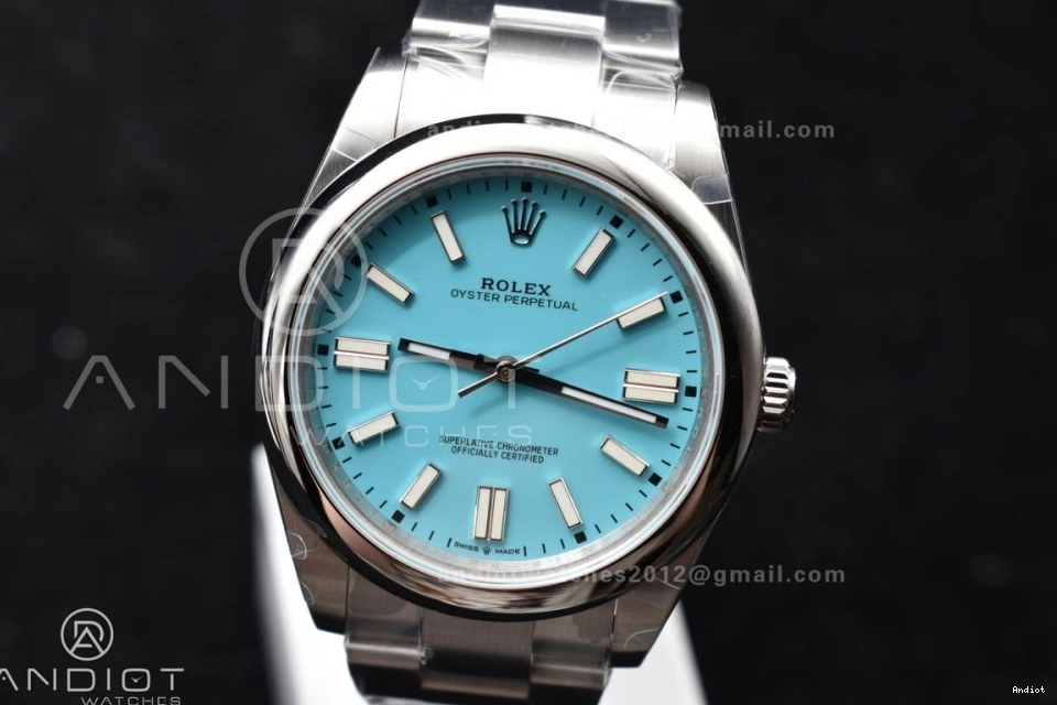 DIWF Best Perpetual Edition Oyster A3230 Blue Steel 124300 1:1 Dial 904L Tiffany 41mm 0311